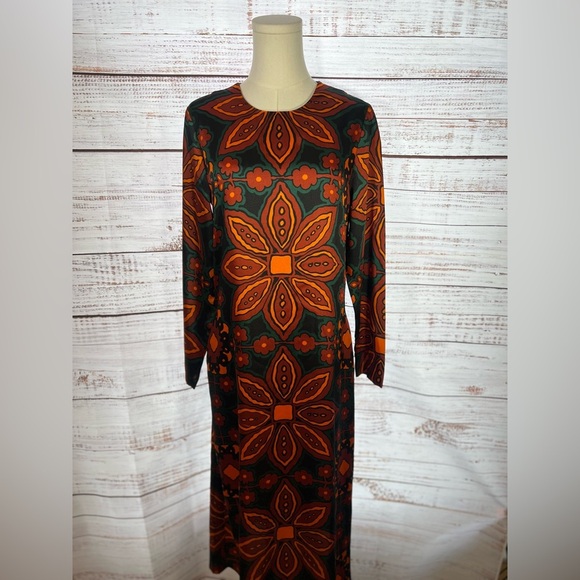 NWT Psychedelic Floral Patterned Dress - Picture 1 of 8